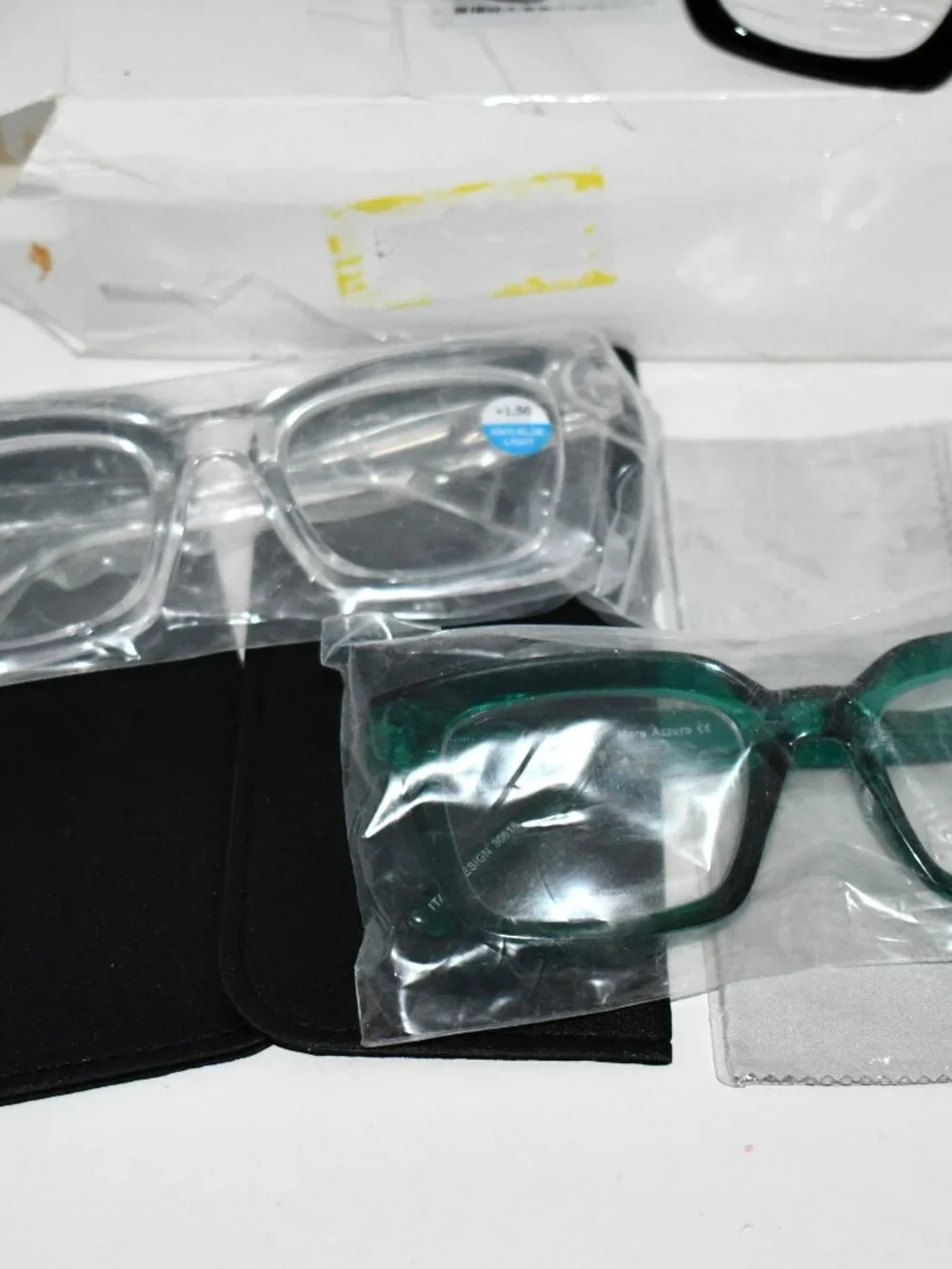 REAVEE 3 Pack Reading Glasses +1.50 Blue Light Blocking Oversized Square Readers